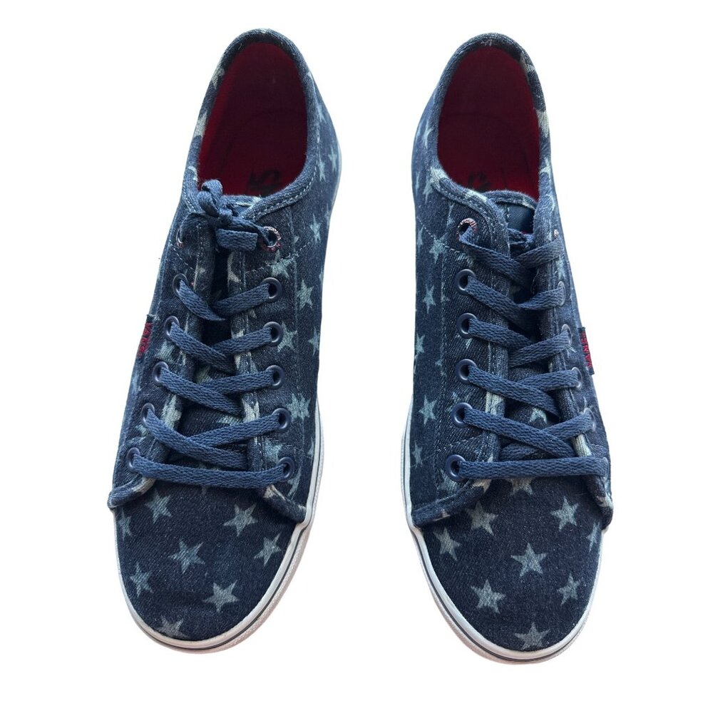 Vans Women’s Navy Star Denim Lace-Up Sneakers - Picture 5 of 9